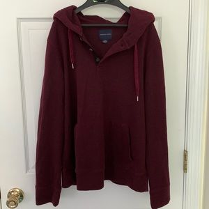 American Eagle Thermal hooded button up sweater